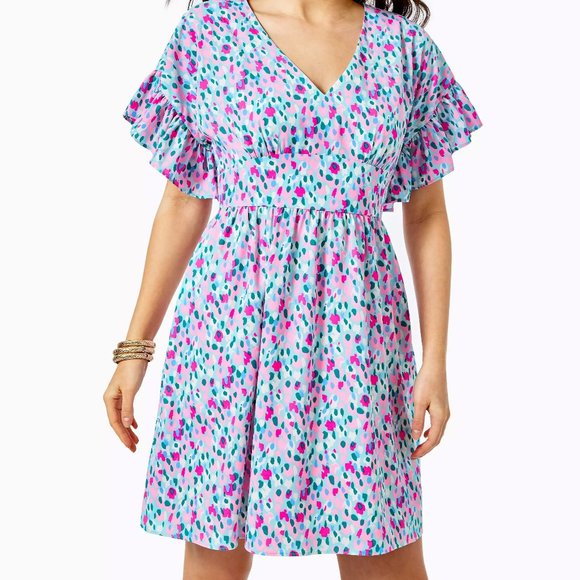Lilly Pulitzer Blaire Stretch Dress, Hottie Dottie - Picture 3 of 9
